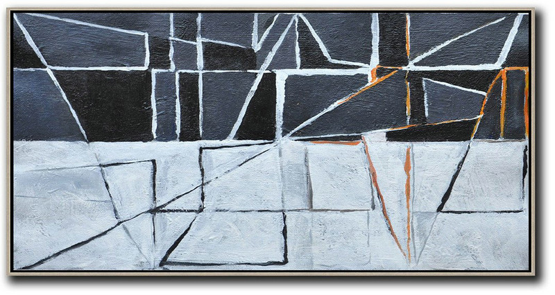 Large Abstract Painting,Hand Painted Panoramic Contemporary Art Canvas Painting,Contemporary Art Canvas Painting
